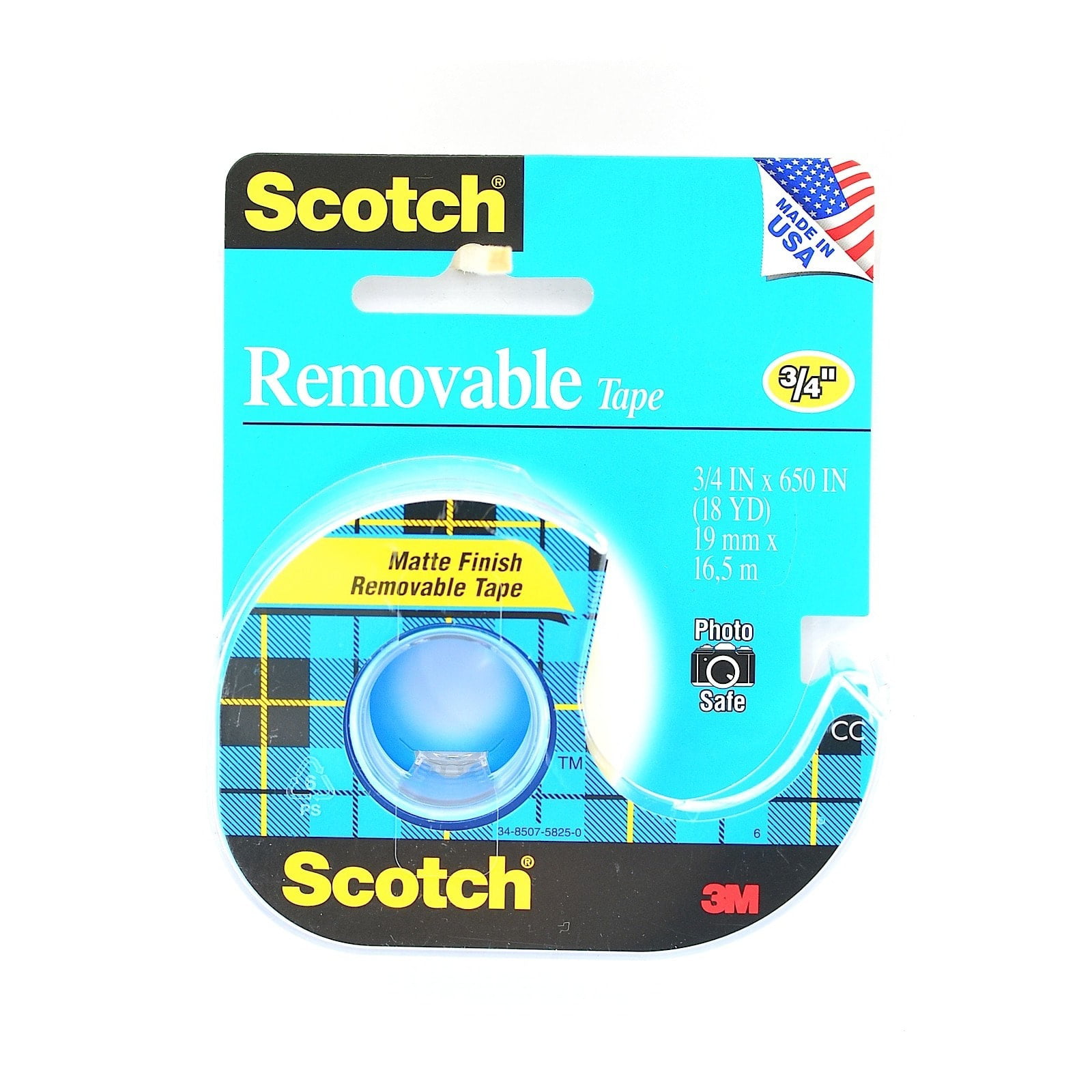 6 Pack of 3M 811 Scotch Magic Removable Tape Matte Finish 1" Wide 