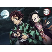 ABYstyle Officially Licensed Demon Slayer Kimetsu No Yaiba  Tanjiro and Nezuko Demon Slayer 20.5" x 15" Unframed Poster Bedroom Office Room Decor
