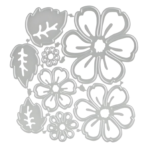 Set de Troqueles de Corte Metálicos Kryoflare con Plantillas 3D de Flores