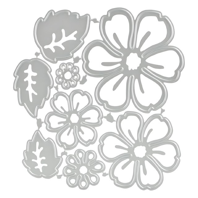 Set de Troqueles de Corte Metálicos Kryoflare con Plantillas 3D de Flores