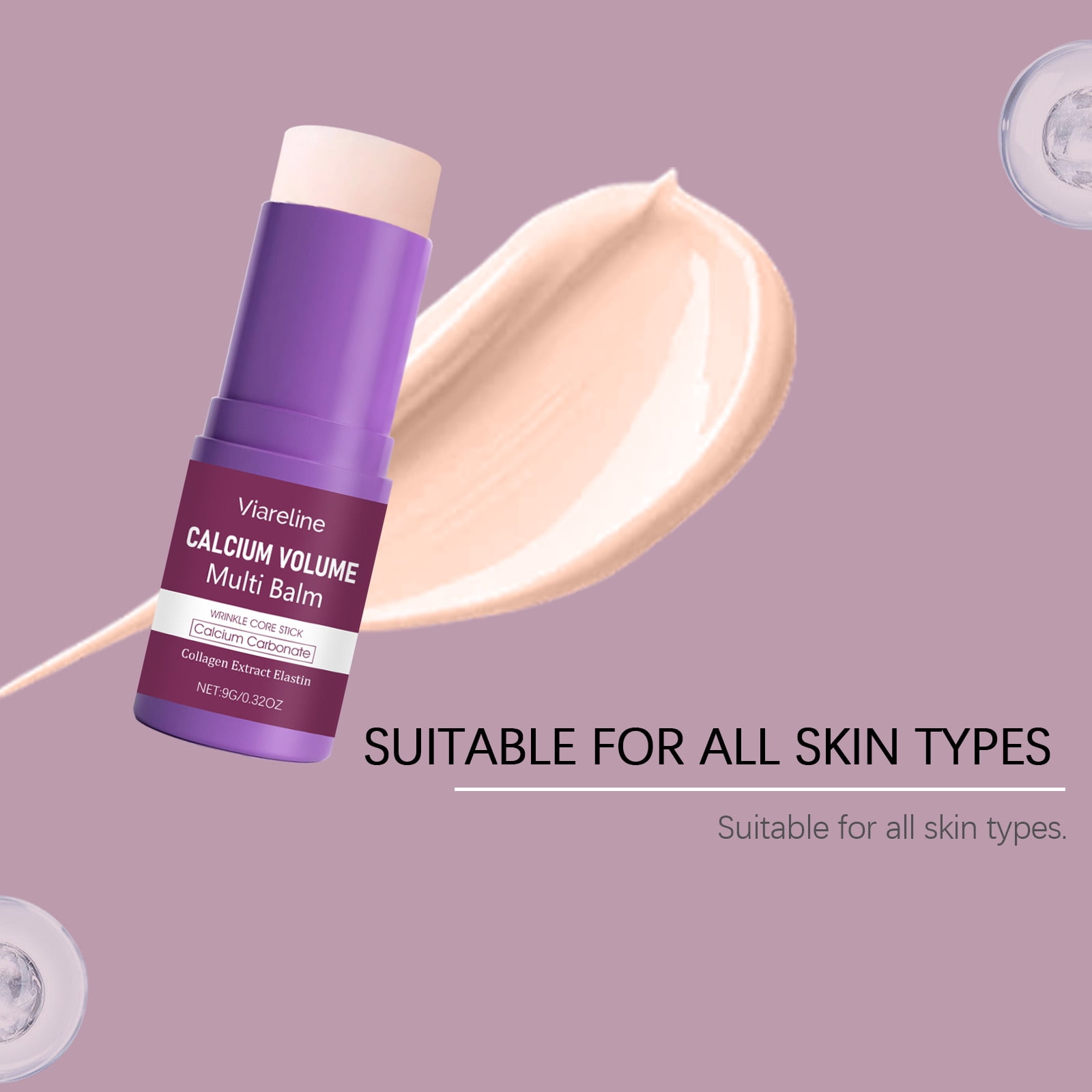 Calm Balm, Calcium Balm Stick , Calciumbalm, Anti Wrinkle Calciumbalm, Hydrating & Firming Skin, Suitable for Eyes, Neck, Face