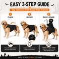 thumbnail image 2 of 3D Grim Reaper Rider Pet Costume for Dogs and Cats, Funny Halloween Cosplay Outfit with Adjustable Magic Tape, Small to Large Pet Party, Parade and Photo Costume, 2 of 6