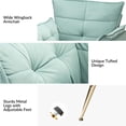 thumbnail image 4 of Tina's Home Classic Accent Chair Tufted Cushion Velvet Armchair Home Living Room Adult Sage, 4 of 7