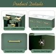 thumbnail image 6 of Euroco 72'' Bathroom Vanity with Ceramic Sink Combo Set, Modern Freestanding Single Bathroom Cabinet with 4 Drawers & 2 Cabinets,Storage Cabinet for Bathroom,Green, 6 of 9