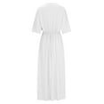 Women 2025 Summer Sleeve Dresses Women's Casual Fashionable Solid Color