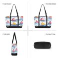 thumbnail image 6 of FORMRS Canvas Laptop Tote Bag for Women with 15.6" Computer Compartments Shoulder Handbag, Pink Hand Drawn Sailboats, 6 of 7