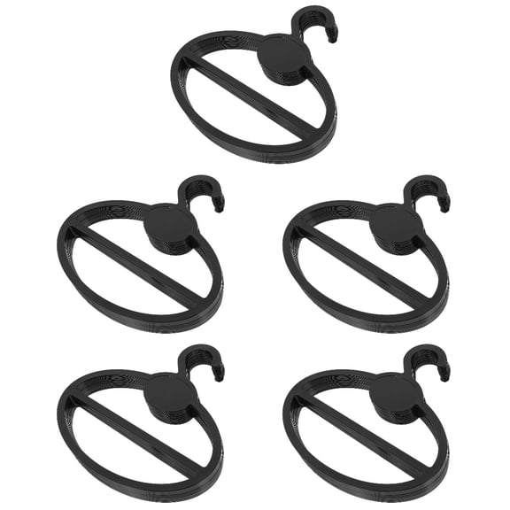 Hemoton 5 Count Velvet Hangers Scarf Rack Round Hook Travel