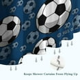 thumbnail image 6 of Blue Soccer Balls Pattern Shower Curtain 72"x72" ,Bathroom Decorative Shower Curtains Set with 12 Hooks,Modern Waterproof Washable Shower Curtain, 6 of 6