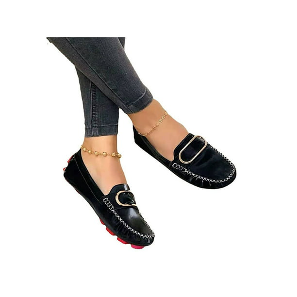 sejr afdeling Overbevisende Audeban Women Lady Loafers Slip On Moccasins Casual Walking Driving Loafer  Shoes Comfy - Walmart.com