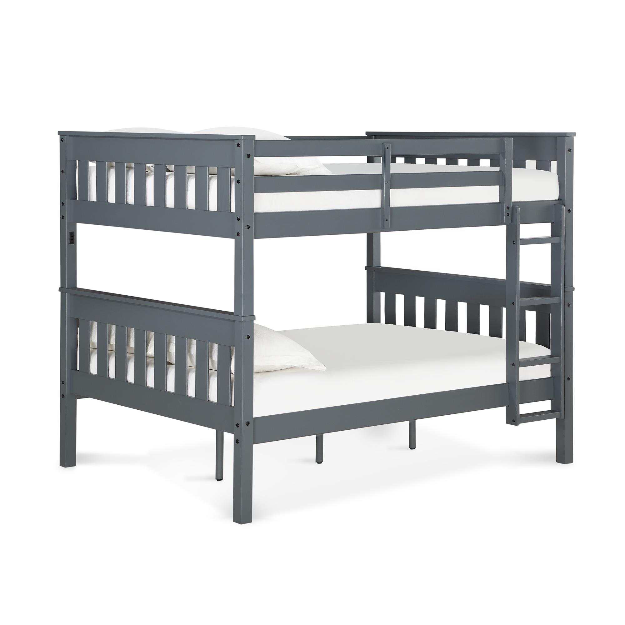 Dorel Living Moon Full over Full Wood Bunk Bed with USB Port in Gray - image 3 of 9