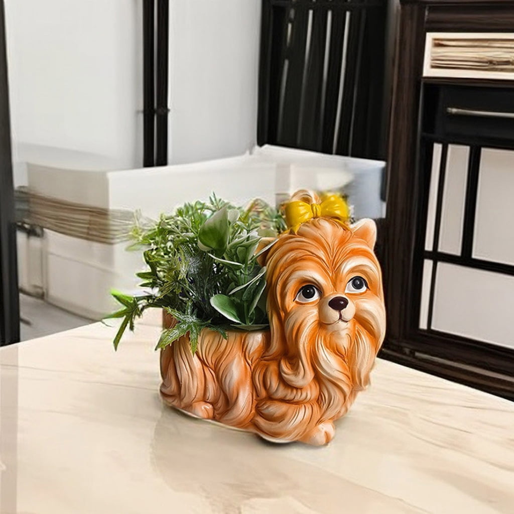 WINDLAND Pen Holder Moulds Dog Shape Epoxy Resin Molds Silicone Moulds Concrete Casting Molds for Making Decorative Flower Pots