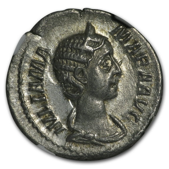 Roman Silver Denarius Julia Mamaea (222-235 AD) AU NGC