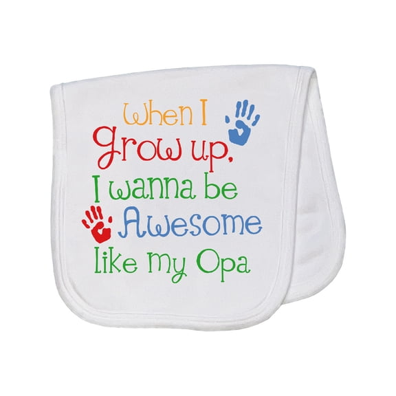 Inktastic Awesome Like My Opa Baby Burp Cloth