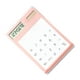 thumbnail image 3 of Calculadora con energía solar pantalla táctil pantalla LCD de 8 dígitos calculadora transparente portátil para oficina escuela hogar rosa, 3 of 5