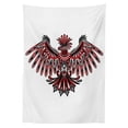 thumbnail image 3 of Ambesonne Ethnic Tablecloth Rectangular Table Cover, Haida Art Style Eagle, 60"x84", Vermilion and Grey, 3 of 4