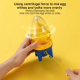 thumbnail image 4 of ABCISI Egg Scrambler Shaker, Yolk Mixer, Portable Golden Egg Maker, Manual Egg Shaker, Egg Spinner Scrambler, Egg White and Yolk Spinning Mixer with Pull Rope to Make Hard Boiled Golden Eggs (Blue), 4 of 7