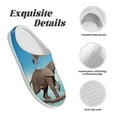 thumbnail image 5 of KLL Elephant Giraffe Pattern Adult Unisex Cozy Slippers,Fuzzy Slip-on Slippers TPR Sole Slippers Comfort Plush Home Footwear for Indoor & Outdoor-37/38, 5 of 7