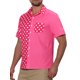 thumbnail image 4 of CAMISA DE PARCHEO DE BOTONES DE MANGA CORTA CON PUNTOS DE POLKA PARA HOMBRES INSPIRADOS EN EL VERANO COLOR ROSA, 4 of 7