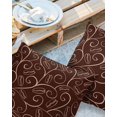 thumbnail image 2 of Pack of 2 Outdoor Pillow Covers, Coffee Texture Brown Waterproof Square Throw Pillowcase Cushion Decorative Pillow Covers for Couch Patio Tent, 24x24 in, 2 of 6