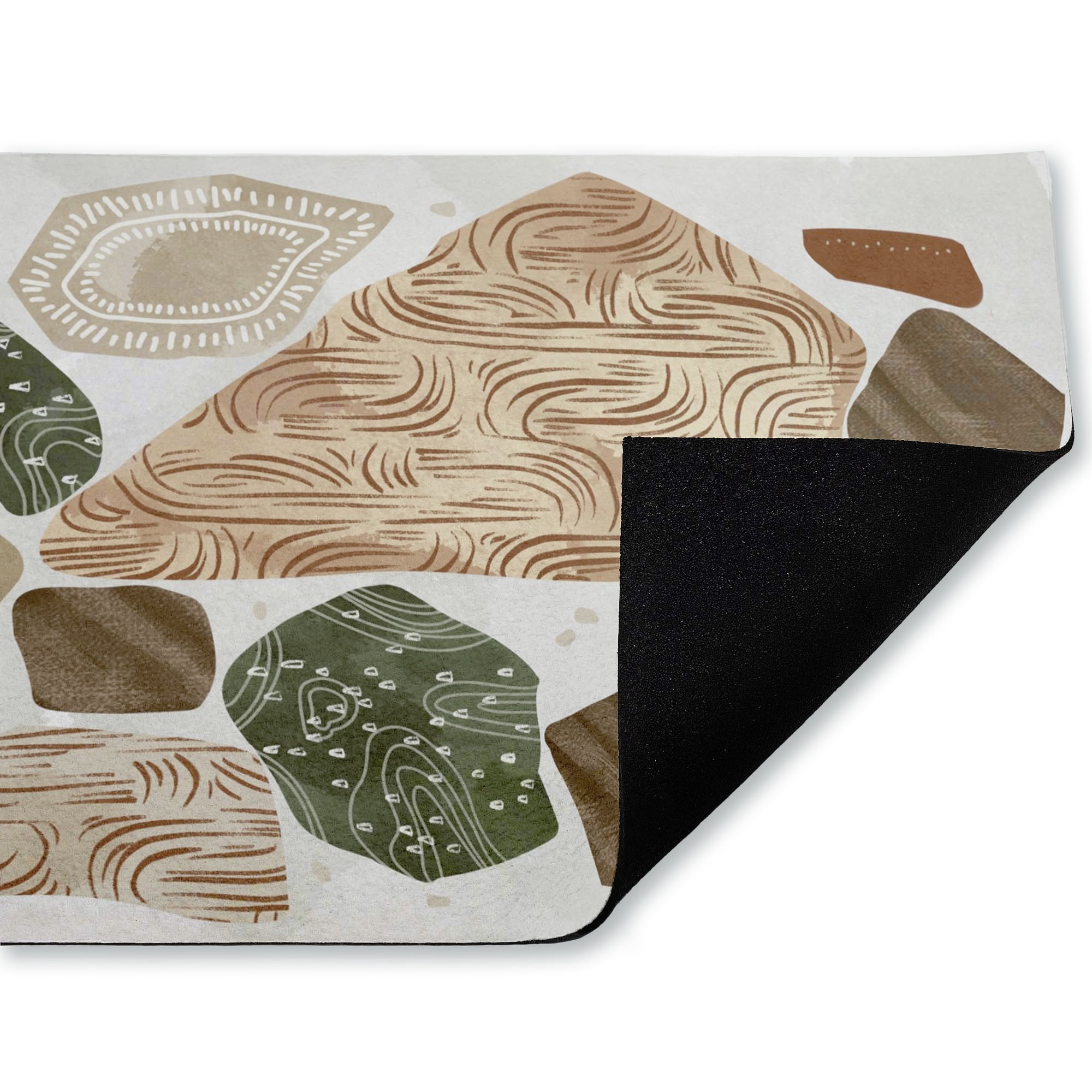 Stupell Industries Earthy Stones Pattern Printed Outdoor Door Floor Mat, design by Ziwei Li