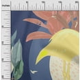 thumbnail image 2 of oneOone Cotton Flex Royal Blue Fabric Tropical Abstract With Flamingo Sewing Material Print Fabric By The Yard 40 Inch Wide, 2 of 4