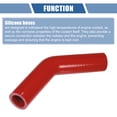 thumbnail image 4 of Unique Bargains 1 Pcs 25mm 0.98" ID 102mm 4.02" Length 45° Red Car Silicone Hose, 4 of 7