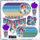 thumbnail image 4 of Suministros de decoración para fiesta de cumpleaños de La Sirenita de Disney, plato de papel, servilleta, vaso, mantel, globo, baby shower, 4 of 5