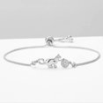 thumbnail image 2 of Pulseras shaofei 2 pulseras para mujer diseño de cordón antioxidante con diamantes de imitación gato, 2 of 5