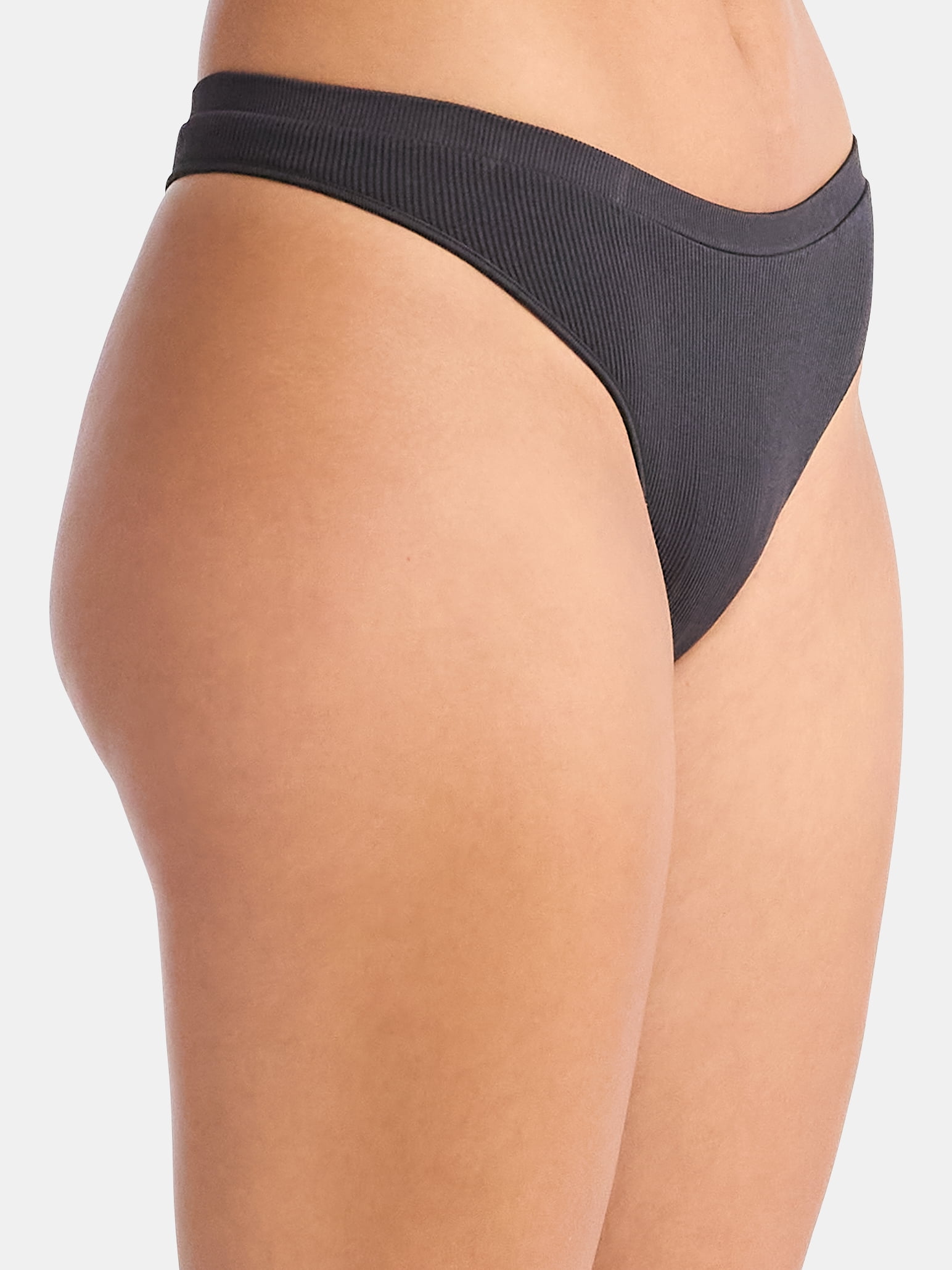 No Boundaries Women's Seamless Scoop Thong Panty, Sizes XS to XXXL