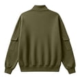 thumbnail image 6 of Tumotour Plus Size Pullover Sweatshirts for Women's 1/4 Zip Up Stand Collared Oversized Hoodless Long Sleeve Tops Fall Tunic Blouses, 6 of 7