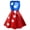 Blue+Red, variant on Girl Shiny Metallic Dress Toddler Holographic Skater Dress Metallic Music Festivals Birthday 80s Sparkly Outfits Kids Alien Halloween 90s Prom Swing Skater Dress 9-10 Years Silver