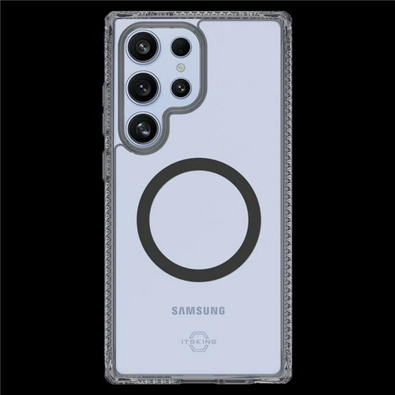 Itskins SGZU-HMACR-SMOK Hybrid-R Magsafe Case for Samsung Galaxy S25 Ultra - Smoke