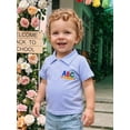 thumbnail image 6 of BemeyourBBs Toddler Baby Boy Back to School Shirt First Day of School Outfit Toddler Boy First Day of Kindergarten Outfit Short Sleeve Lapel Collar Letter Pencil Embroidery Summer Fall Shirts Tops, 6 of 9