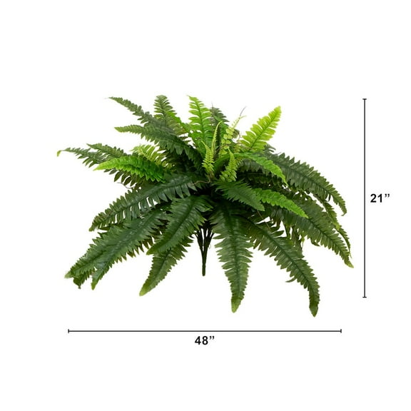 Nearly Natural 40in. UV Resistant Artificial Boston Fern (Indoor/Outdoor) - Set of 2