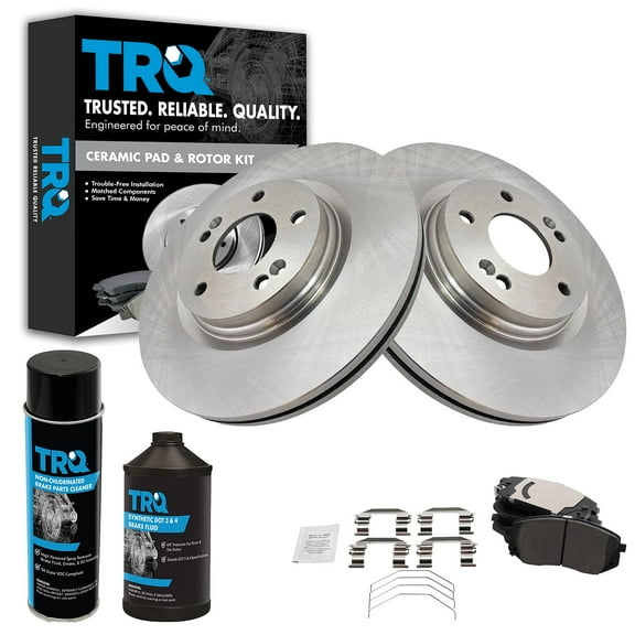 TRQ Front Posi Ceramic Disc Brake Pad & Rotor Kit w/Chemicals for Kia Soul BKA16021 Fits select: 2018-2020 HYUNDAI KONA, 2017-2019 KIA SOUL !