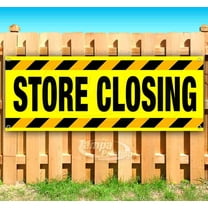 Store Closing 13 oz Vinyl Banner With Metal Grommets
