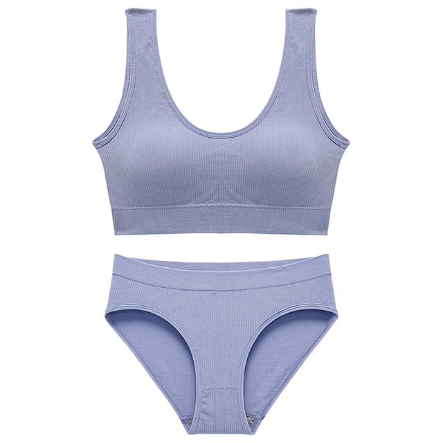 Conjunto de lencería sin costuras para mujer de 2 piezas con cuello en V y cuello halter: sujetador de cintura alta y tanga, nailon/spandex, color liso, sexy para la playa/ropa de dormir