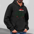 thumbnail image 2 of qelini Christmas Hoodies for Men Long Sleeve Pullover Merry Christmas Print Drawstring Hooded Sweatshirts Casual Tops, 2 of 5
