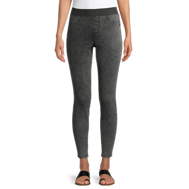 No Boundaries - No Boundaries Juniors' Mid Rise Pull-On Jeggings with Rib Waistband - Walmart