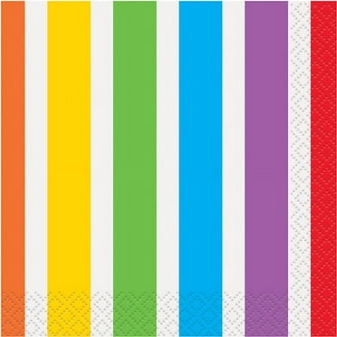 Party Beverage Napkins, Rainbow, 16ct