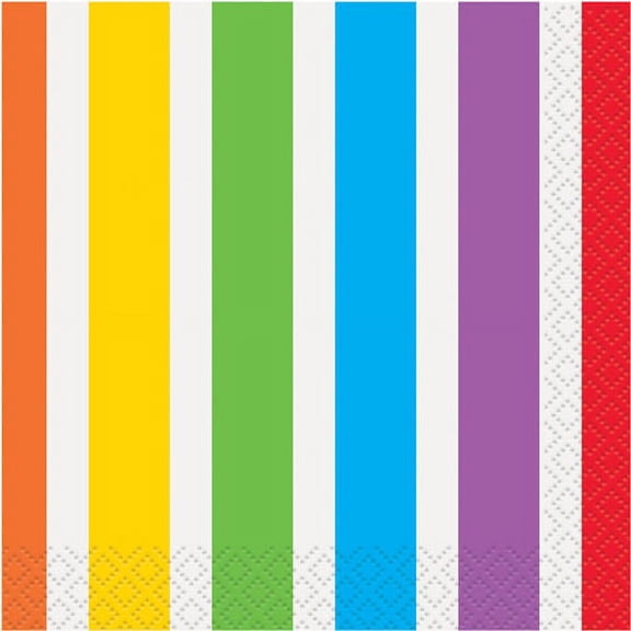 Party Beverage Napkins, Rainbow, 16ct
