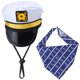 thumbnail image 1 of Set de disfraz Yewong Pet Captain Sailors para perro y gato, color blanco, 1 of 7