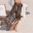 thumbnail image 5 of Kaondbfi Summer Trendy Beach Towel for Women Women Sarong Ruffle Tie Swimsuit Cover Up Skirt Chiffon Beach Wrap Long Bathing Suit Cover, 5 of 5