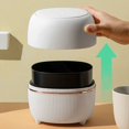 thumbnail image 4 of Mini Desktop Trash Can, Creative Plastic Desktop Trash Can with Button Lid for Home Office, Study, Bedroom, Kitchen (White), 4 of 5