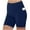 Navy, variant on LADIGASU Womens Yoga Leggings Fitness Running Gym Ladies Solid Sports Active Three Minutes Pocket Pants