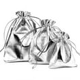 thumbnail image 1 of 25pcs 7x9/9x12/10x15cm Fabric Packing Gift Bags Gold Color Jewelry Packaging Bag Wedding Party Present Drawstring Pouch, 1 of 7