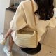 thumbnail image 3 of Fashionable Straw -Body Bag and Versatile Shoulder Handbag White Patchwork Khaki, 3 of 5