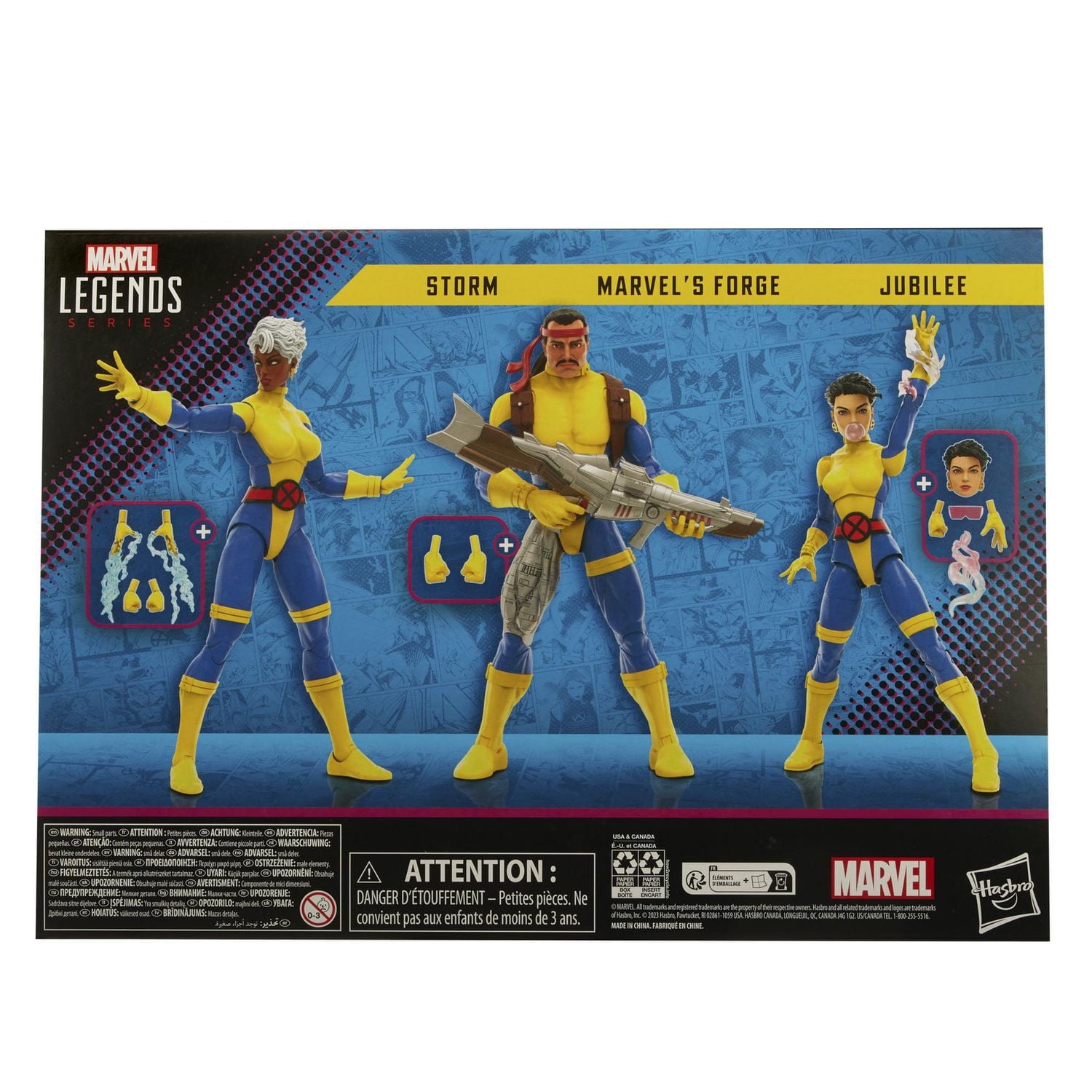 Hasbro Marvel Legends Series: Marvel’s Forge, Storm, & Jubilee X-Men Action Figures (6”), Ages 4 and Up
