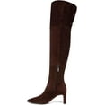 thumbnail image 3 of Sam Edelman Shea Cafe Noir Pointed Toe Block Heeled Over The Knee Fashion Boots (Cafe Noir, 5), 3 of 5