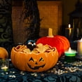 thumbnail image 5 of Way to Celebrate Halloween Cat in Pumpkin Ceramic Serve Bowl, 5 of 6